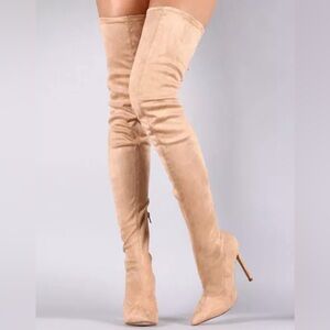 Elegant Tan Over-the-Knee Boots